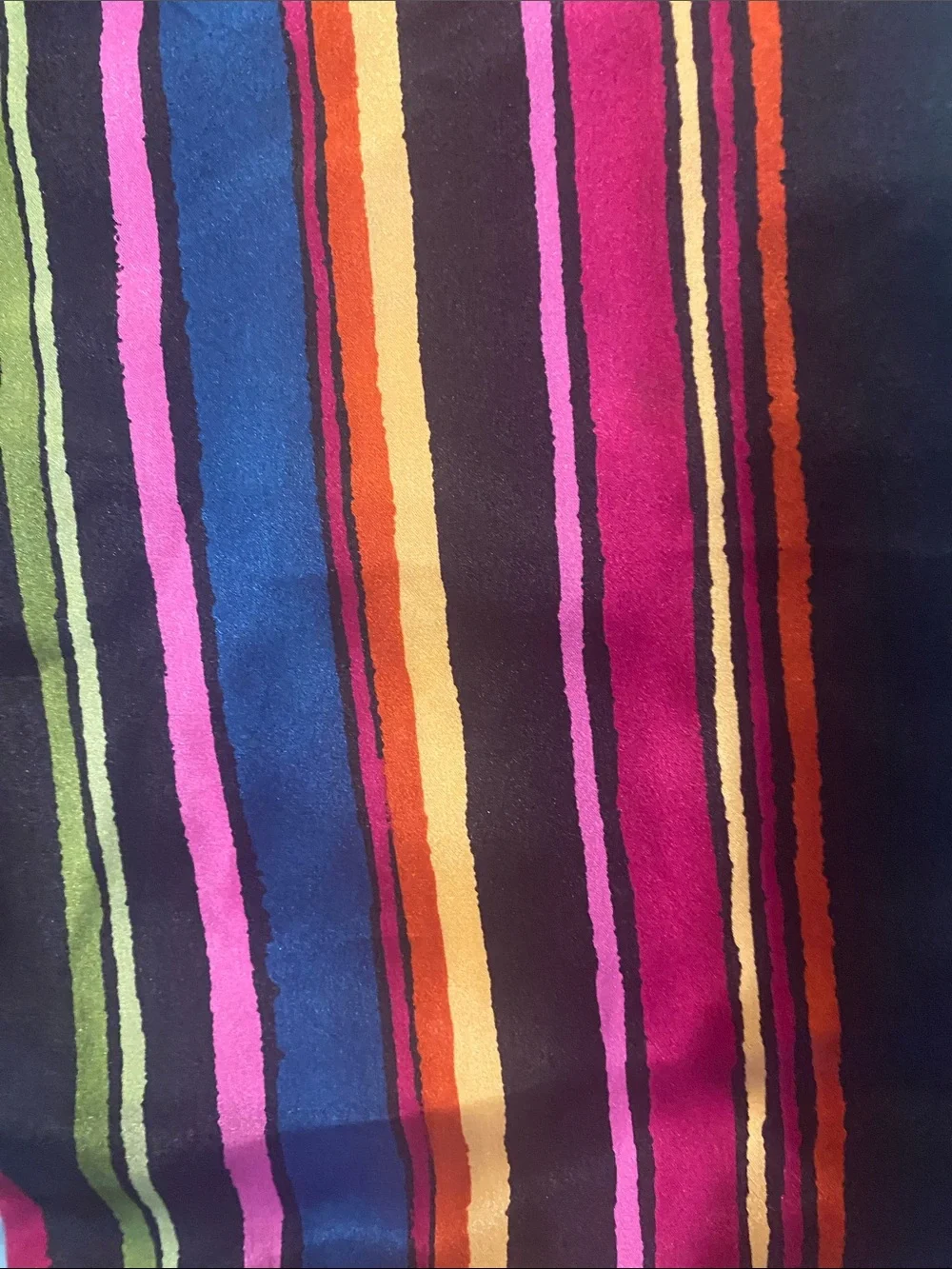 Talbots Multicolor Striped Women's Scarf - Black Base with Bright Stripes